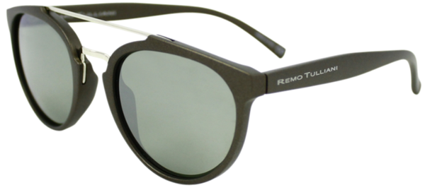 matte black round frame sunglasses with mirror lenses
