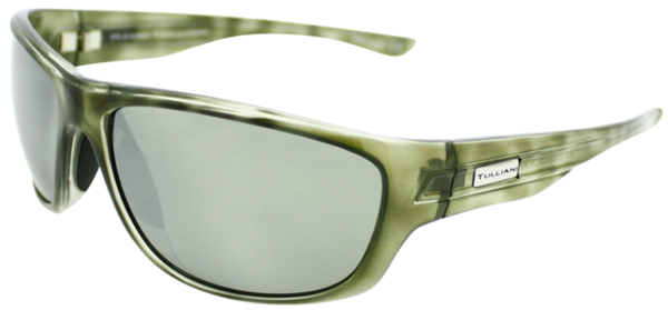 green tortoise shell classic sport frame sunglasses with silver mirror lenses