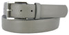 Genuine Italian leather belt with perforation pattern and elegant two-tone nickel buckle.