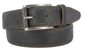 MAGNUS Genuine Leather Belt with Antique Nickel Buckle, showcasing a rugged finish and stylish design.