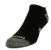 Men's low-rise performance socks in black with cushioned, breathable design for ultimate comfort and support.