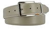 MILANO Italian Calfskin Leather Belt with brushed gunmetal buckle and off-white edge dye.