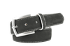 Premium Italian suede belt with brushed nickel buckle and white stitching. Sleek and stylish accessory for any outfit.