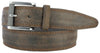 Silverton genuine leather jean belt with antiqued nickel buckle, showcasing rugged vintage style.