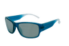 Stylish WRATH sunglasses with blue Grilamid frame and shatter-resistant lenses for UV protection.