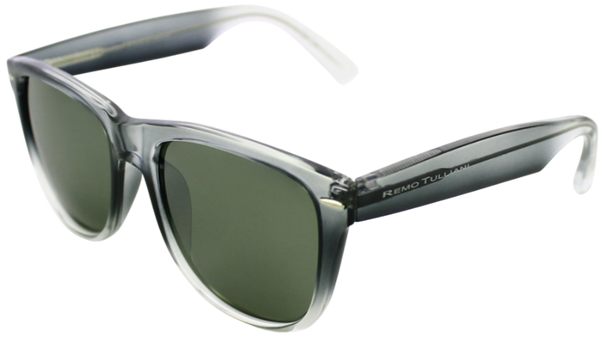 Grey to clear fade frame with mirrored lenses