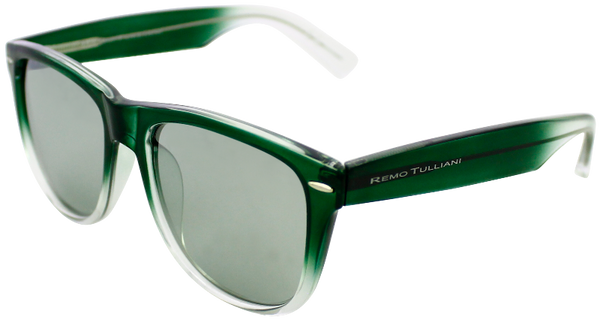 Green to clear fade frame with mirrored lenses