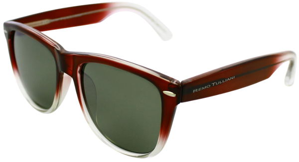 Red to clear frame with mirrored lenses