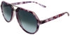 pink tortoise shell angled aviator frames with ash grey lenses