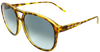yellow tortoise shell flat sport frame sunglasses with ash grey lens