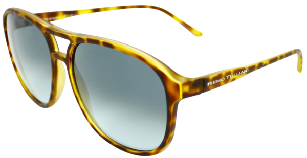 yellow tortoise shell flat sport frame sunglasses with ash grey lens