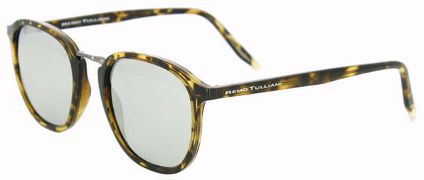 Pride Sunglasses featuring classic Italian craftsmanship with tortoise shell design and mirrored lenses.