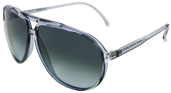 clear blue ice aviator frames with ash grey lens