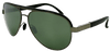 Spite aviator sunglasses with sturdy monel frames and green shatter-resistant lenses, ideal for medium to X-large face sizes.