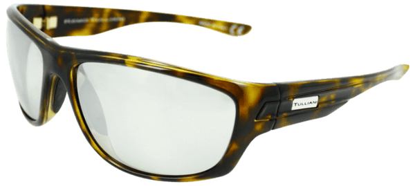 Stylish WRATH sunglasses with patterned frame and shatter-resistant lenses, offering UV protection and a sporty wrap design.